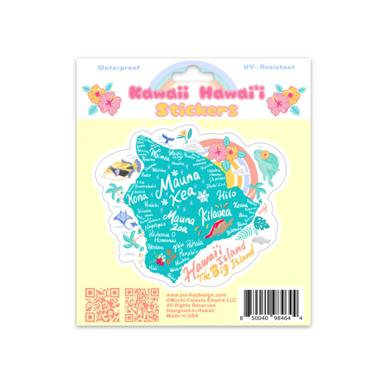 Kawaii Series Stickers - Hawaii Map