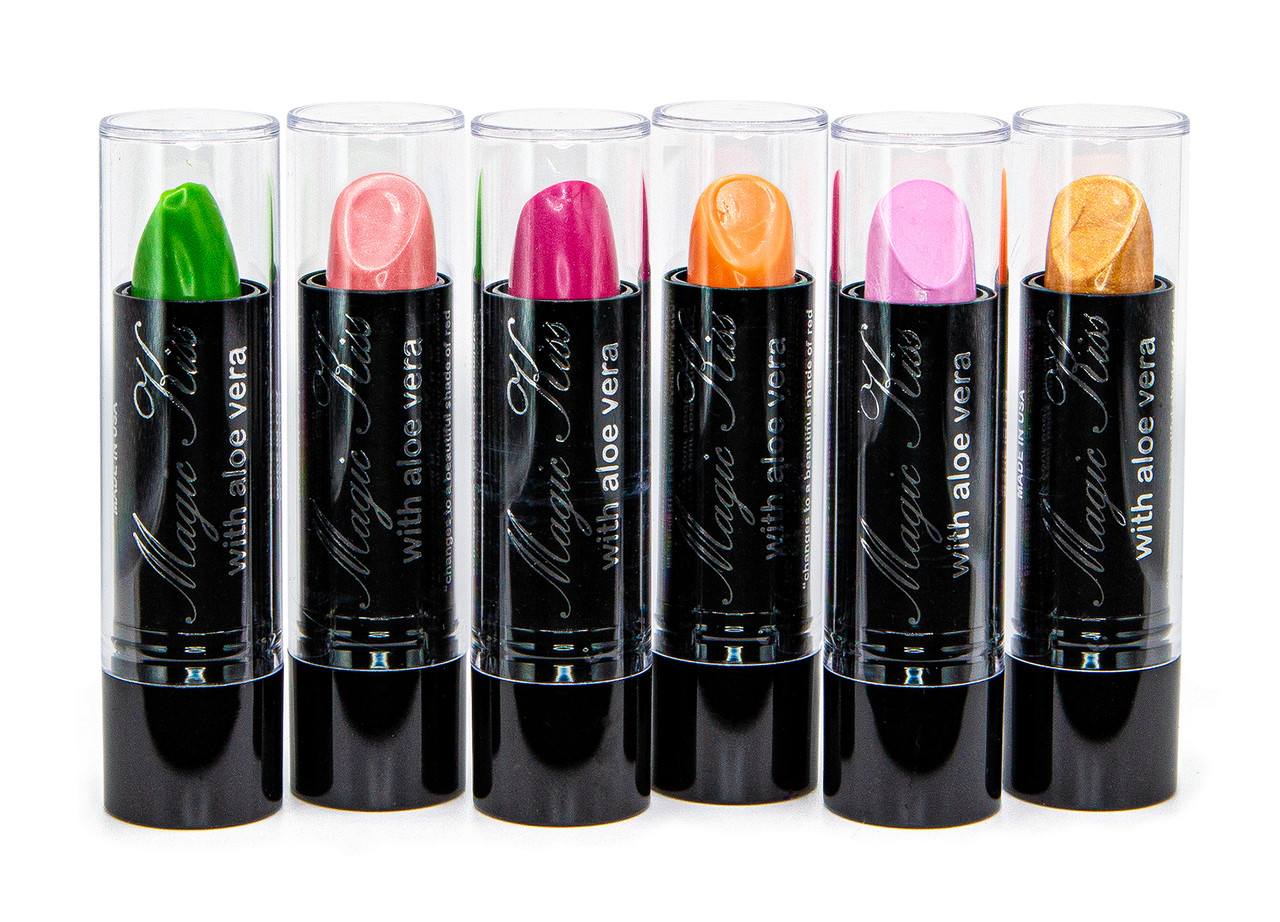 Magic Kiss Aloe Vera Lipstick Six Pack: Mini Rainbow Shave Ice