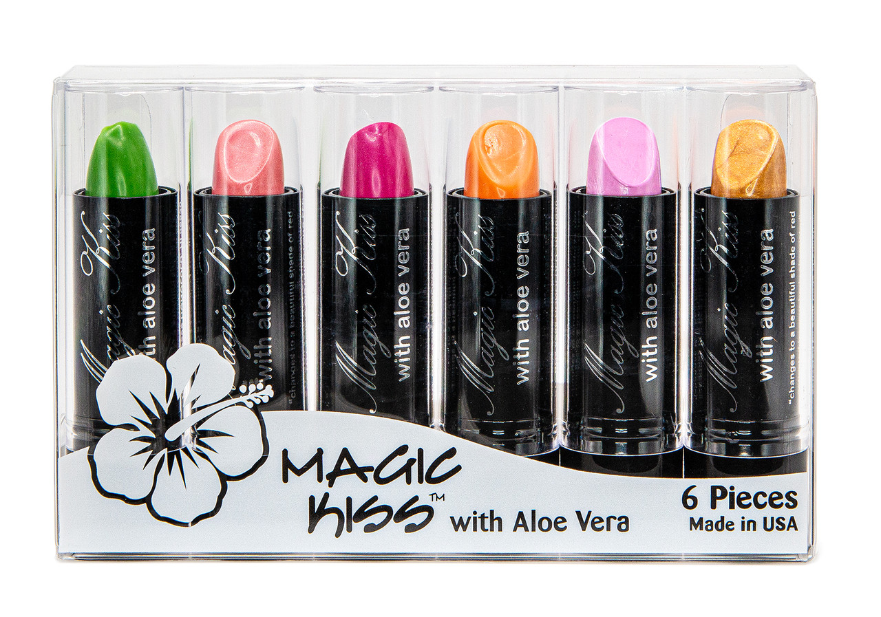 Magic Kiss Aloe Vera Lipstick Six Pack: Mini Rainbow Shave Ice