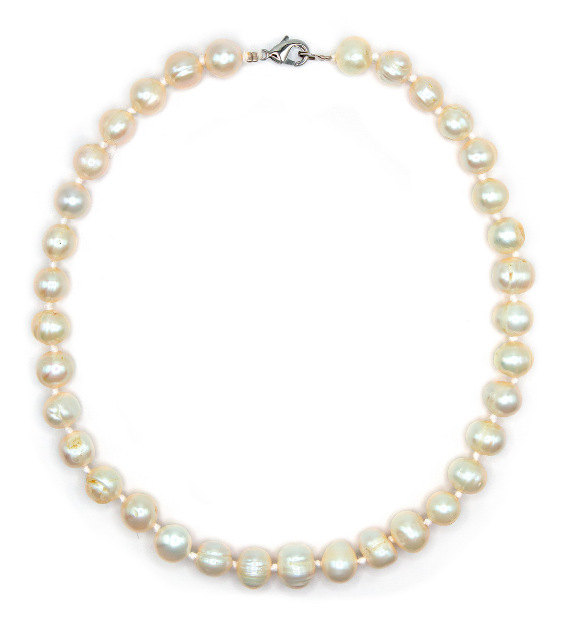 Natural White Freshwater Floating Pearl Necklace 