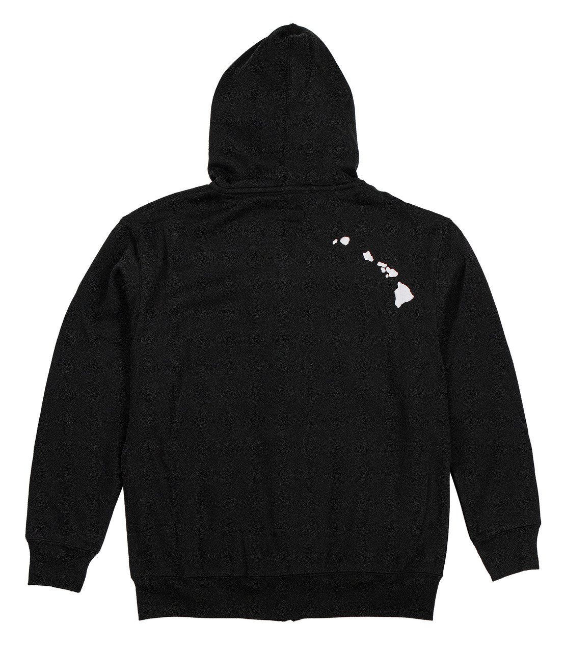 Sweatshirt Zip Up Hoodie - Maui Logo Design: Black