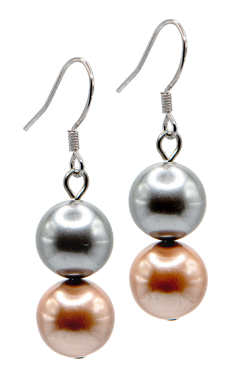 Mother Of Pearl Earrings, Cream