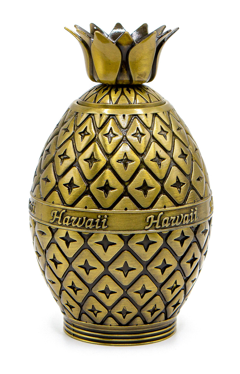 Tropical Pewter Collection: Pineapple Toothpick Holder - Gold