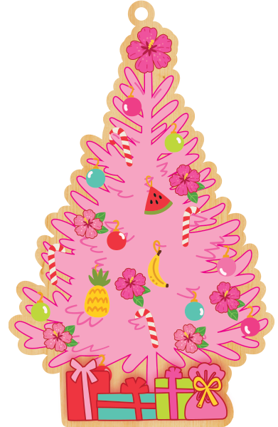 Wooden Ornament Pink Tree wooden-ornament-pink-tree