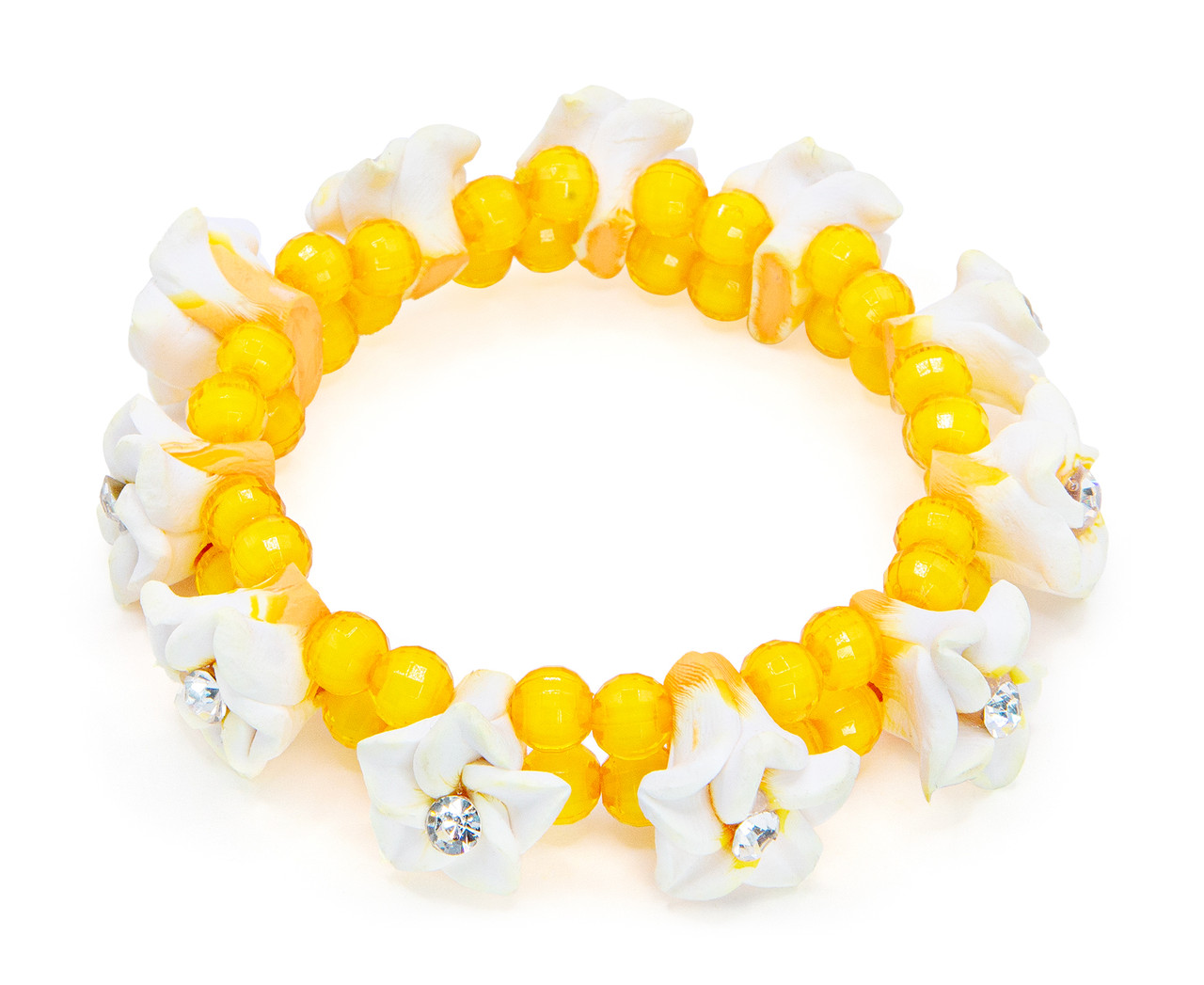 Orchid Bracelet | Lilly Pulitzer white flower bracelet Q195 main image 1