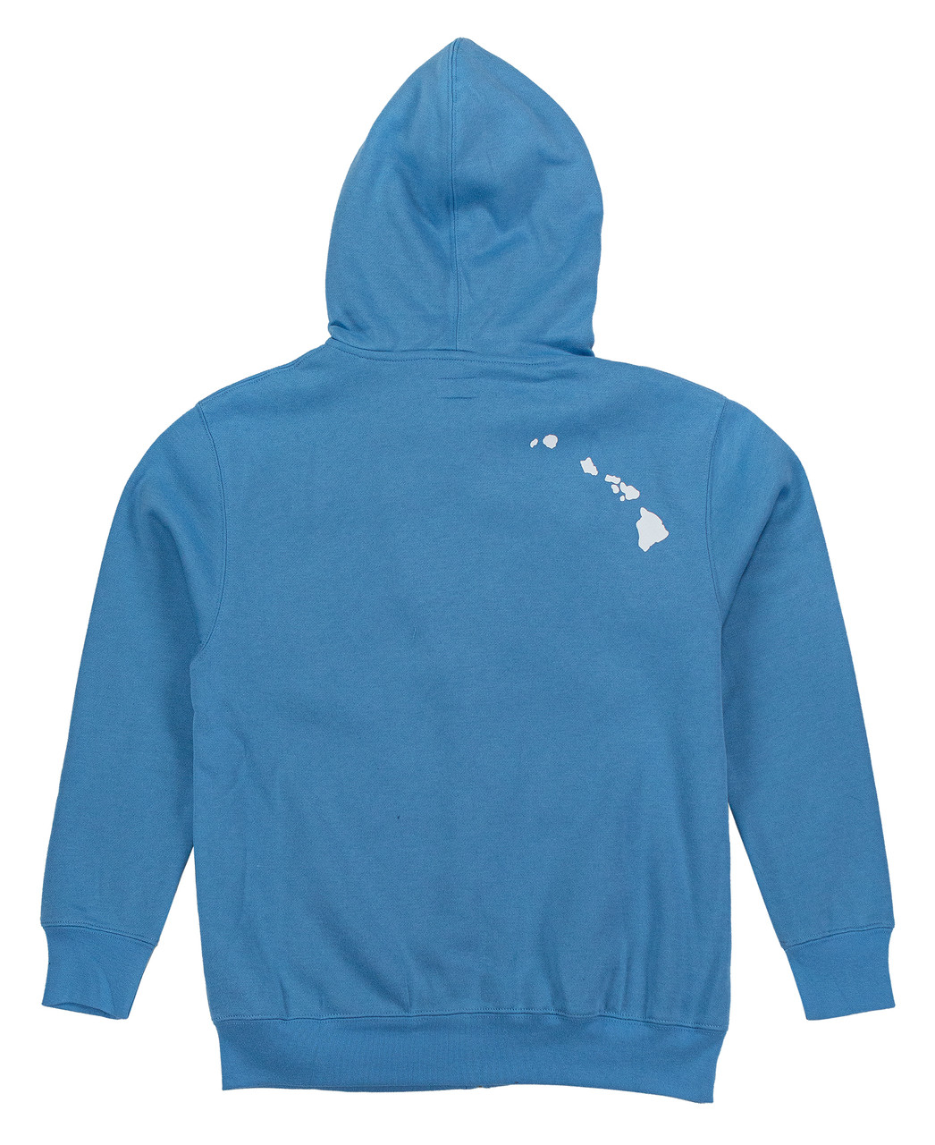 Sweatshirt Zip Up Hoodie Hawaii Logo Design Light Blue