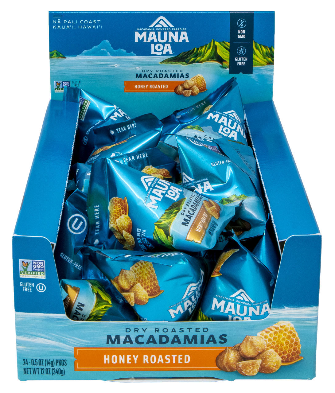 Mauna Loa Macadamia Nut Sample Size Pouch 0.5oz - Honey Roasted 24