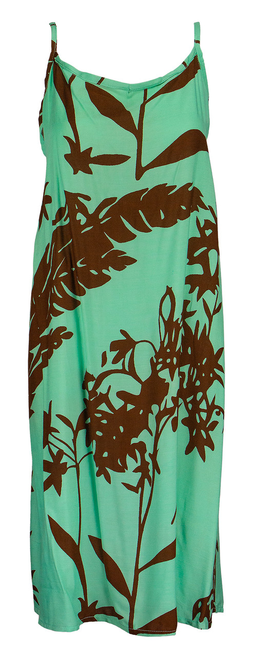 Napua Collection Sundress: Haleconia - Turquoise w/ Brown