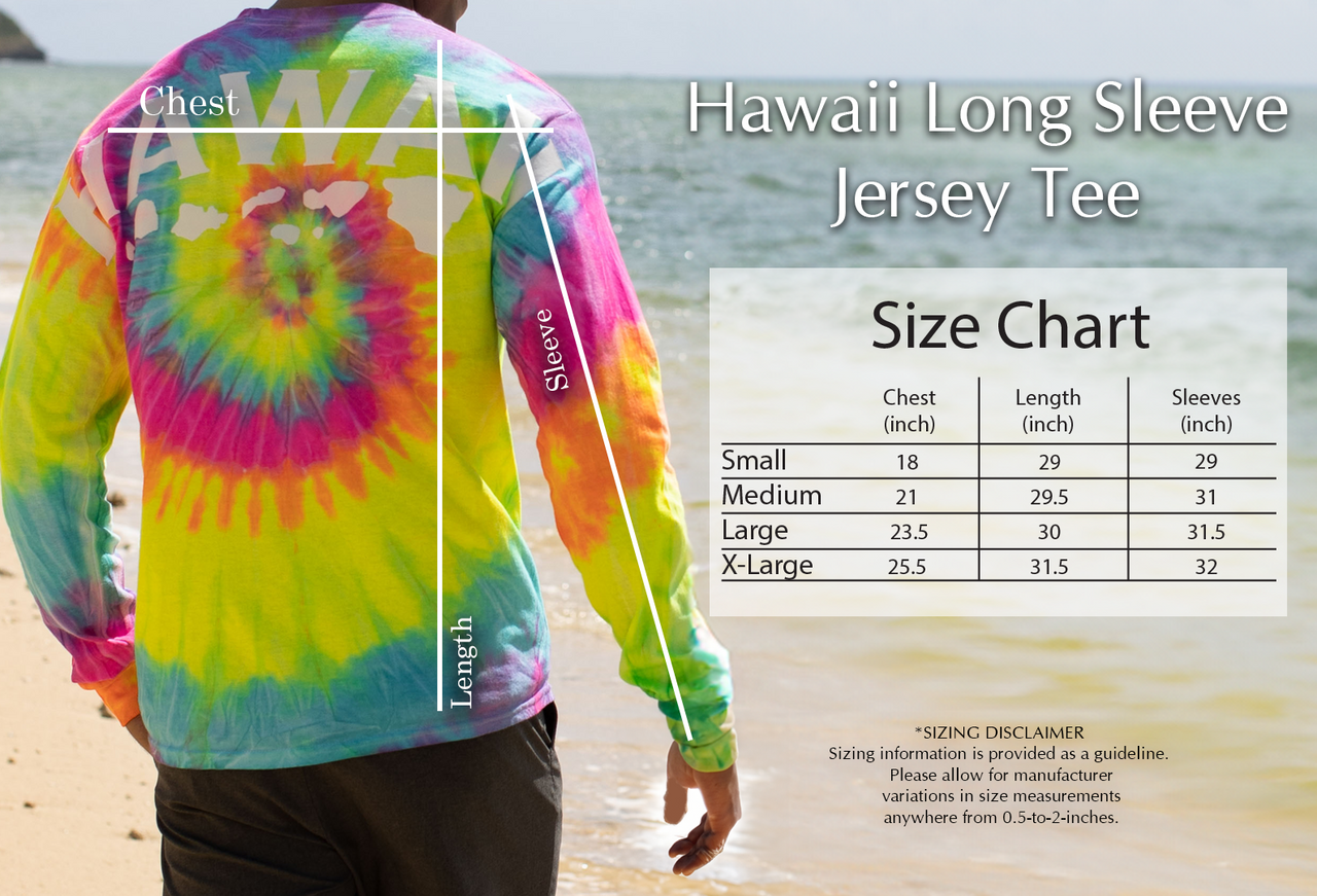 【massnoun】TIE-DYE OVERSIZED LONG SLEEVES Hawaii Tie Dye UNISEX Long Sleeve Jersey Tee: Moondance