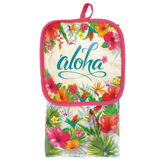 Hawaiian Design Premium Kitchen Set: Aloha Floral