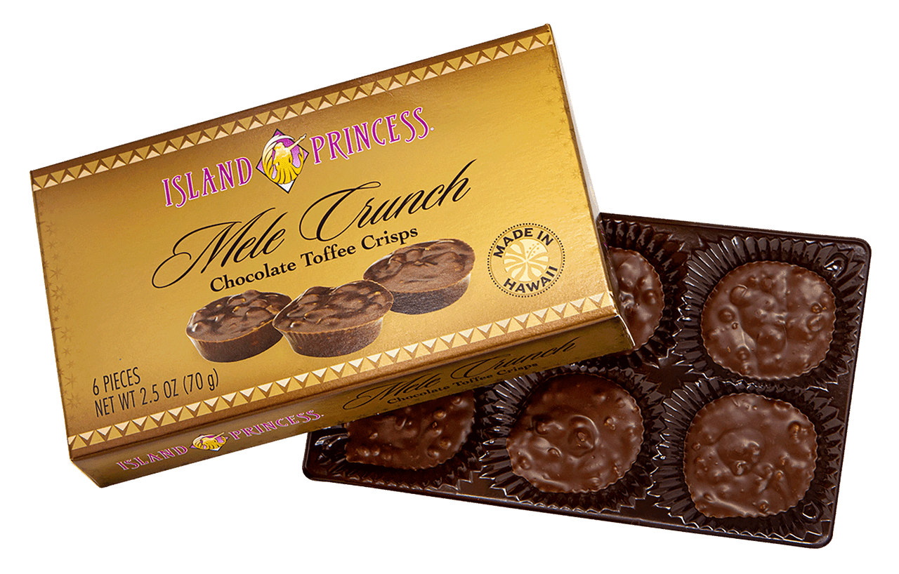 Island Princess Mele Crunch Chocolate Covered Toffee Crisps