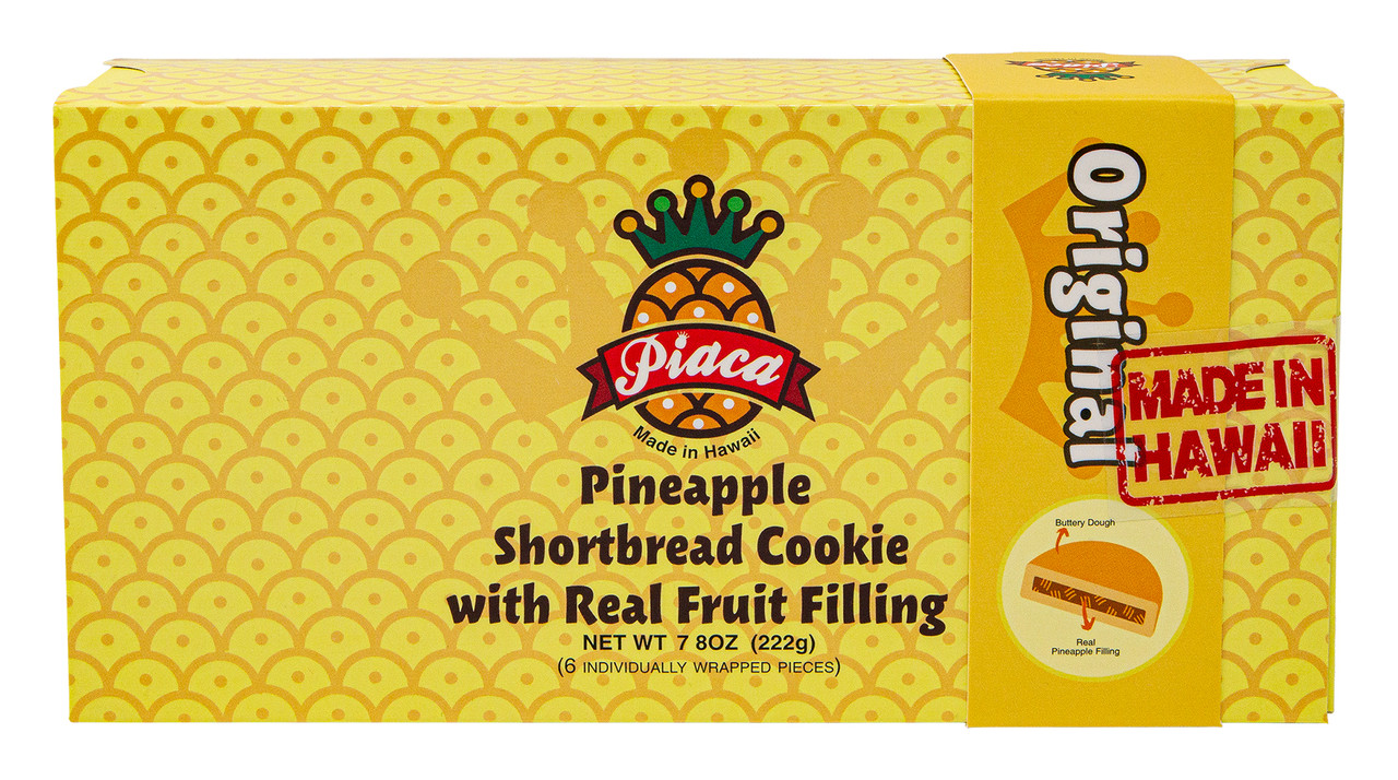 Piaca Shortbread Crust Pineapple Pastry - 6 Pack