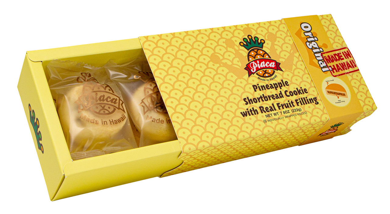 Piaca Shortbread Crust Pineapple Pastry - 6 Pack