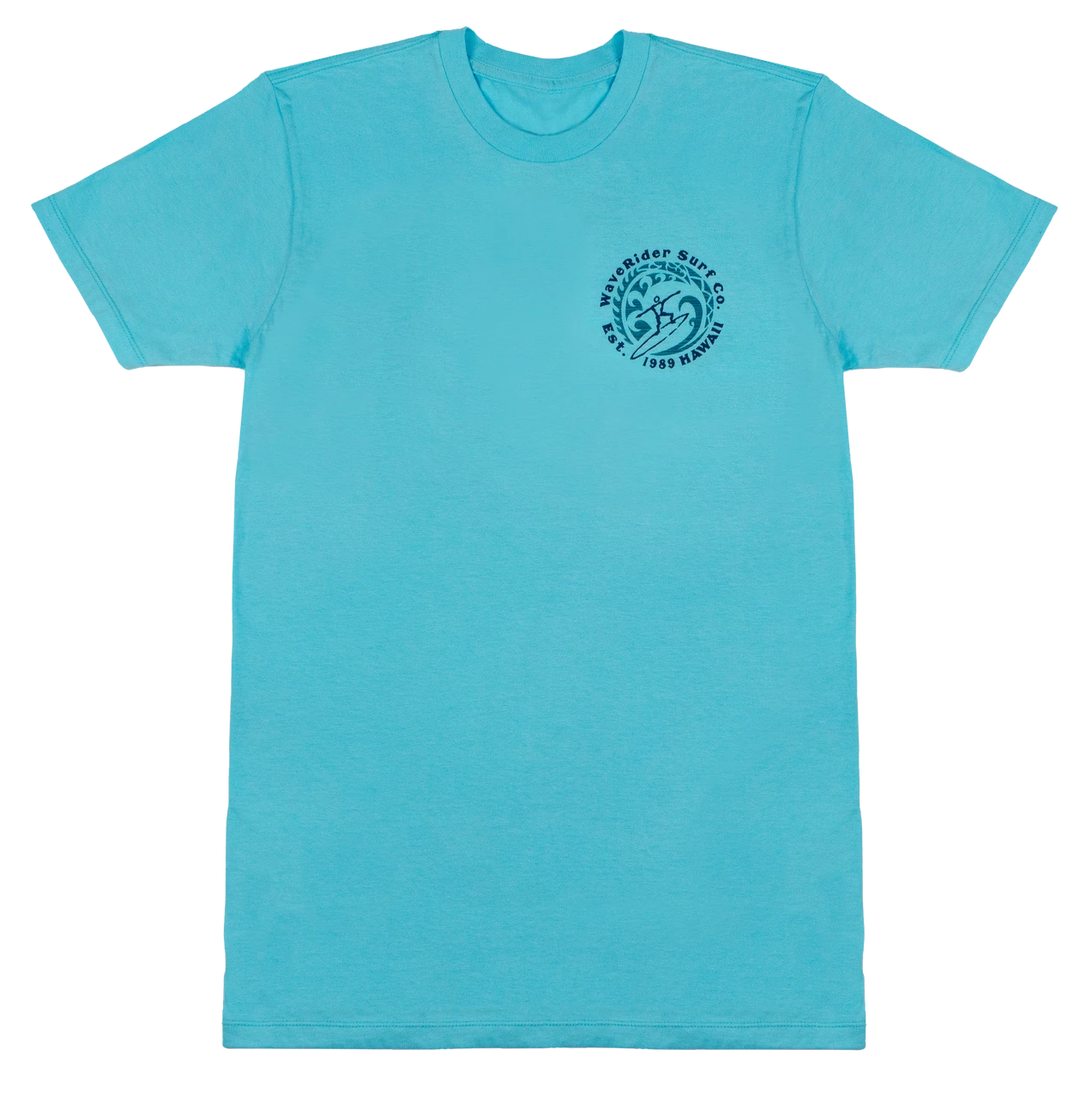Crew Neck Tee - Petro Wave: Light Blue