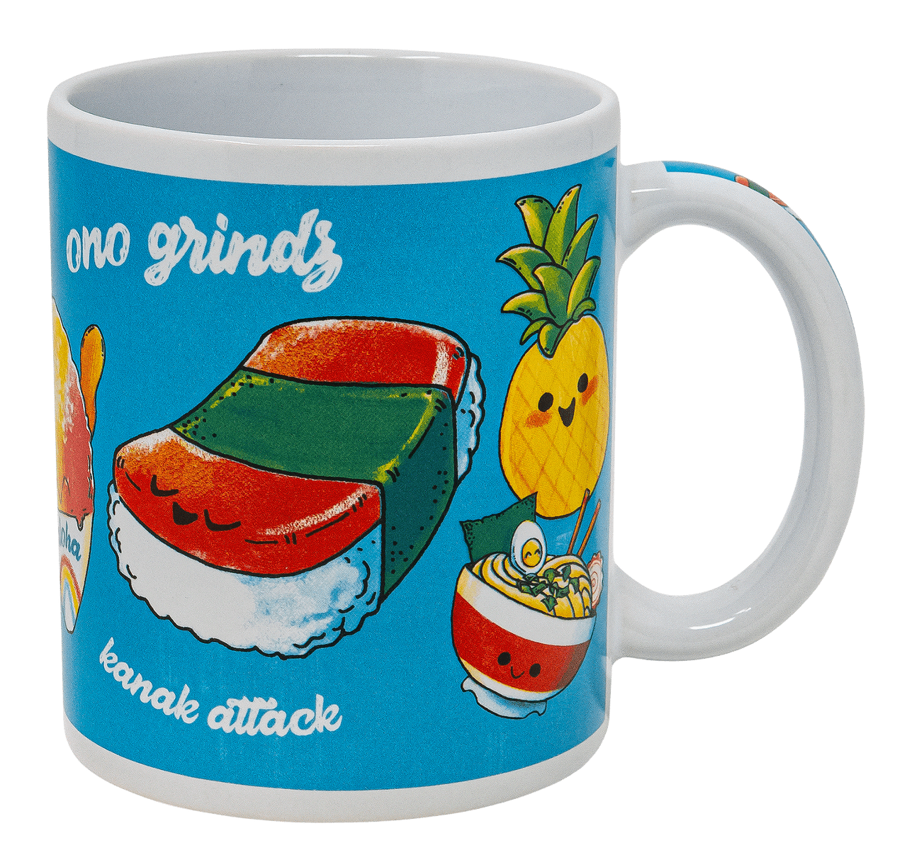 Hawaiian Design Ceramic Mug: Ono Grindz