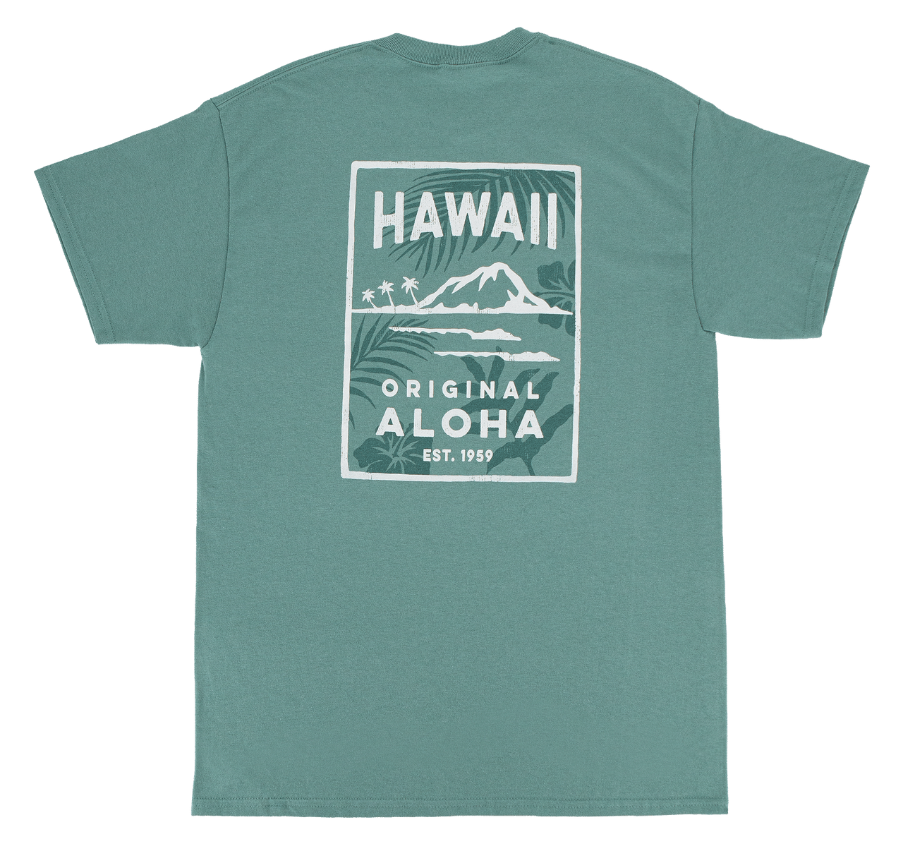 Crew Neck Tee - Original Aloha: Seafoam
