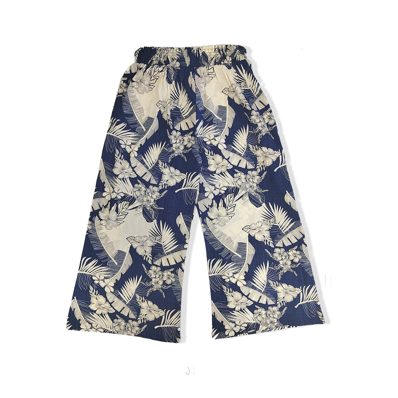 Aloha Rayon Pants - Navy with Cream Floral