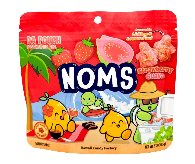 NOMS Li Hing & Lemon Peel Candies: Strawberry Guava