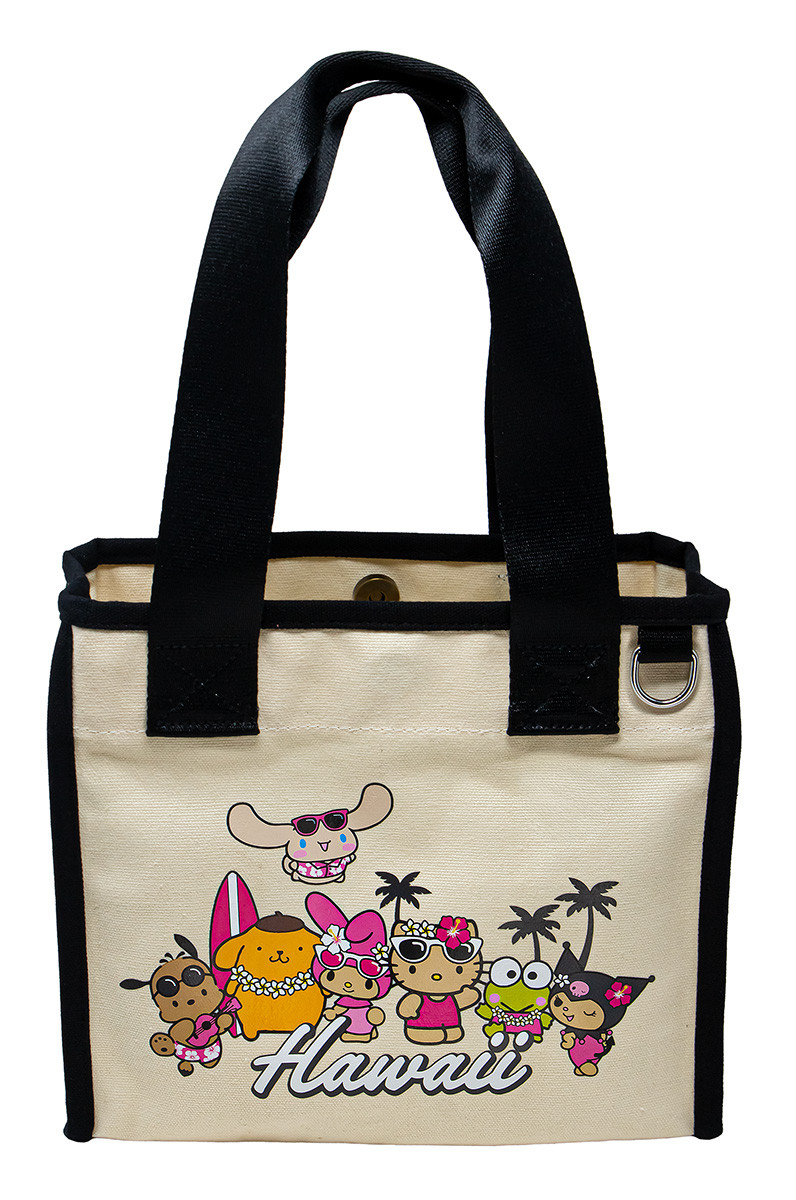 Mini Canvas Tote - Hello Kitty & Friends Beach Party: Black