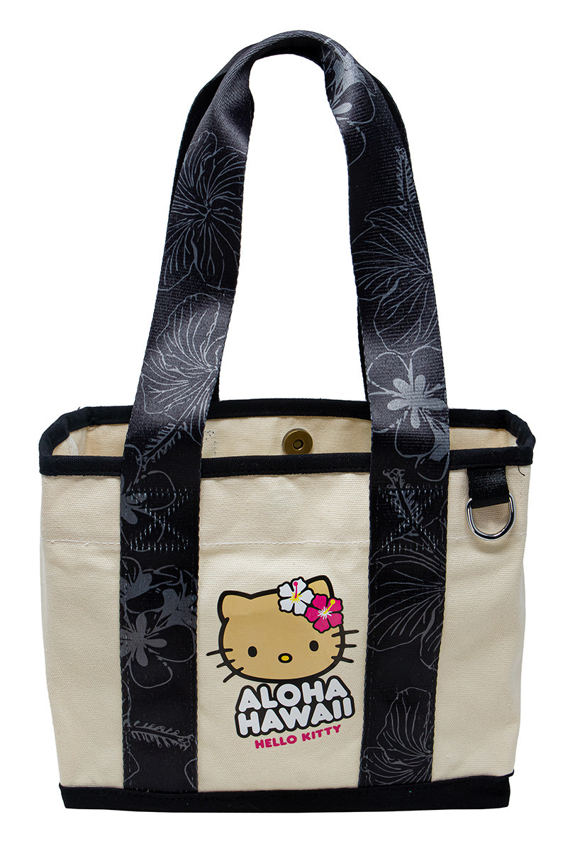 Mini Canvas Tote - Hello Kitty Big Face: Black