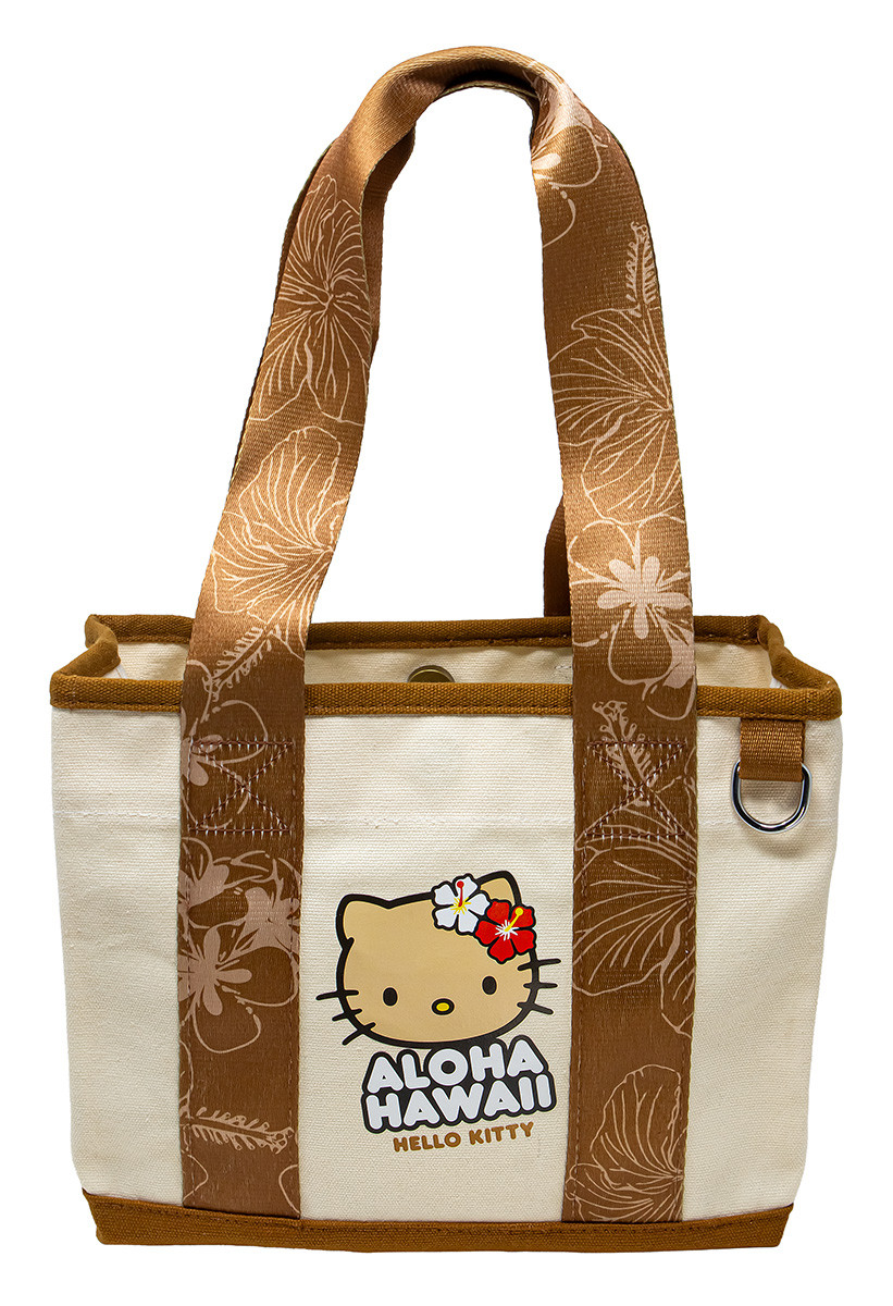Mini Canvas Tote - Hello Kitty Big Face: Brown