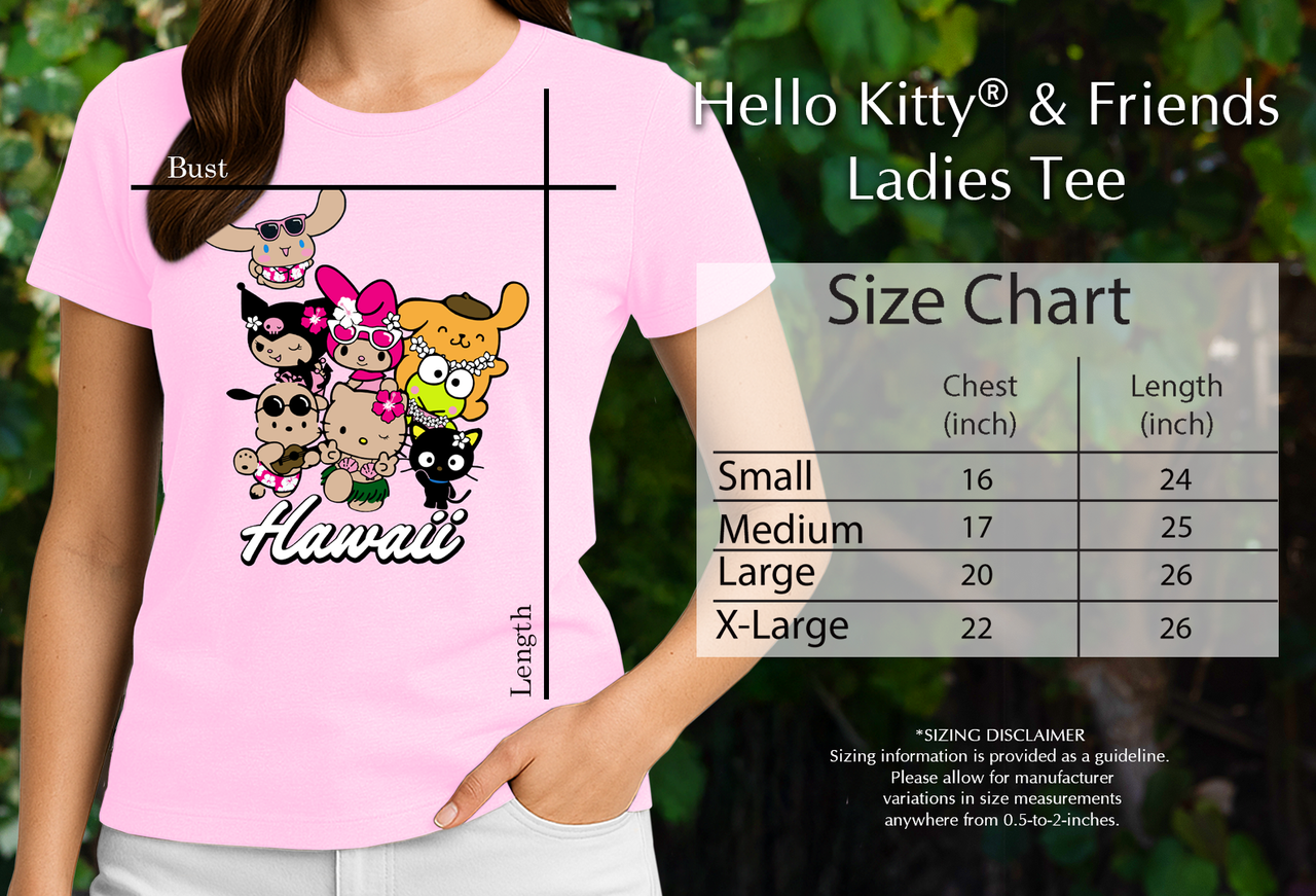 Ladies Hello Kitty & Friends Tees - Collage: Pink