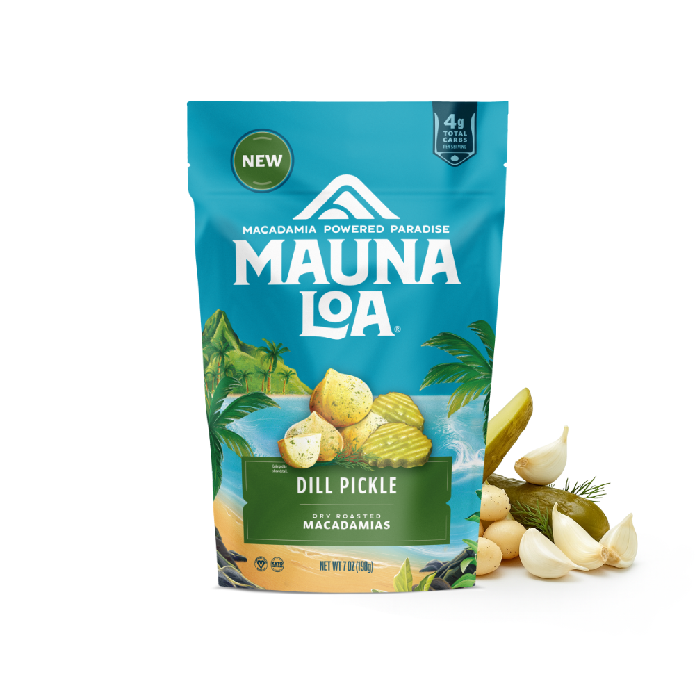 Mauna Loa Macadamia Stand Up Bag 7oz: Dill Pickle