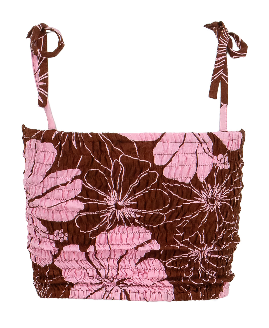 Napua Collection Aloha Tube Top - Hibiscus: Chocolate/Pink
