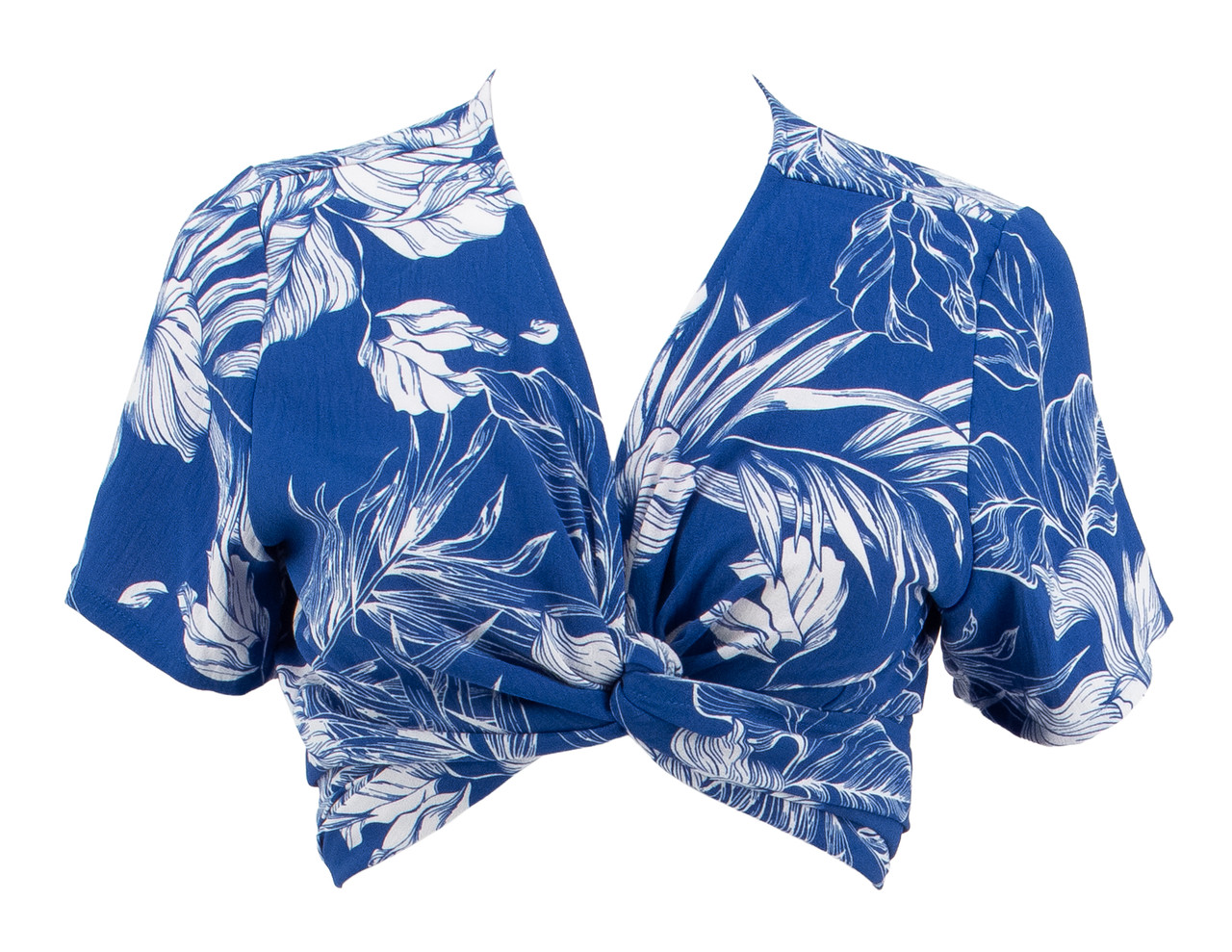 Aloha V-Neck Top - Royal Floral
