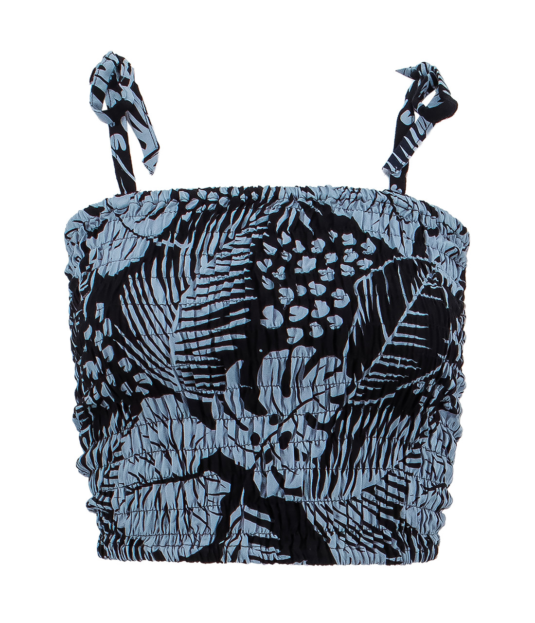 Napua Collection Aloha Tube Top - Monstera Palm: Black