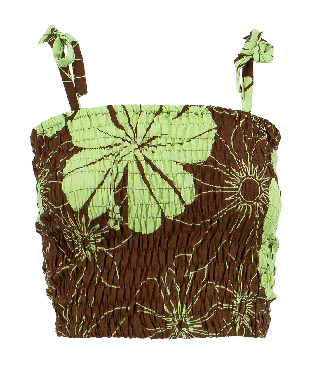 Napua Collection Aloha Tube Top - Hibiscus: Chocolate/Green