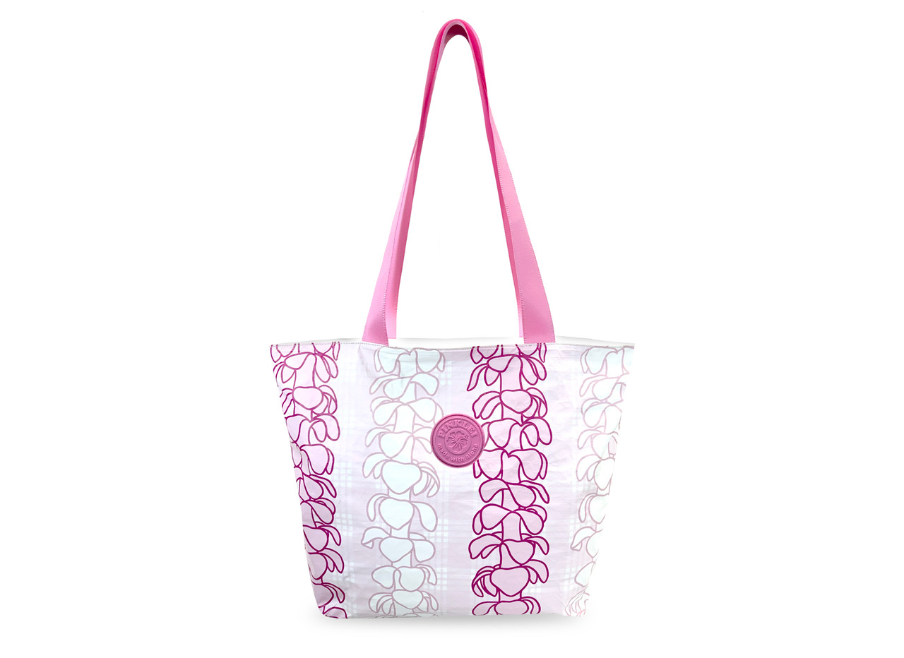 Moana Breeze Tyvek Beach Bag - Palaka Puakenikeni Lei