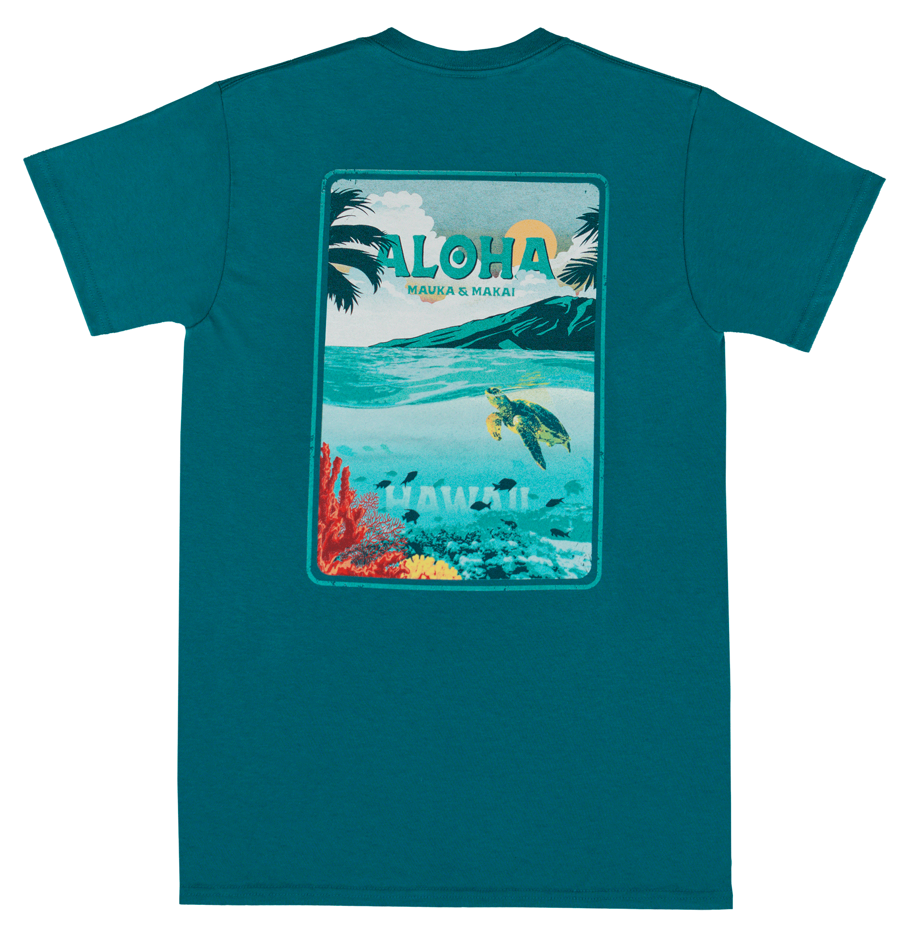 Crew Neck Tee - Ocean: Teal