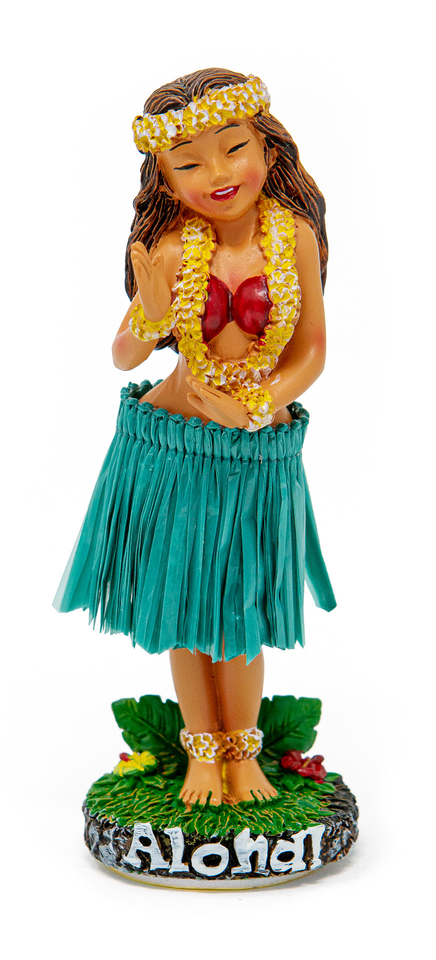 Che Balla Girl Ornamento – Bambola Hawaiana Da Cruscotto In Resina, Con Molla Oscillante, 16 Cm, Perfetta Per Auto, Scrivanie E Librerie