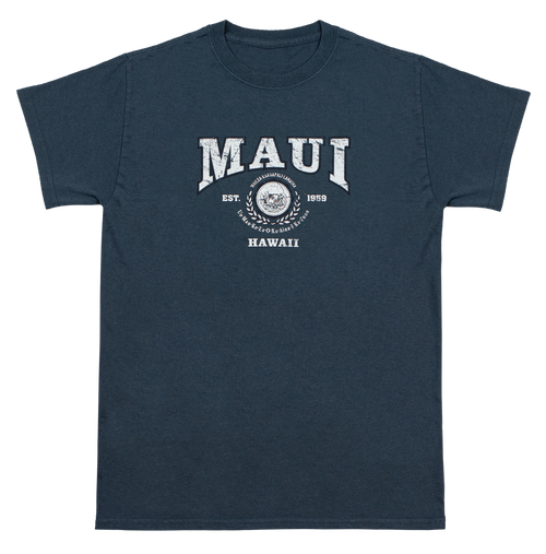 Vintage Dyed Tee - Collegiate MAUI in Blue color