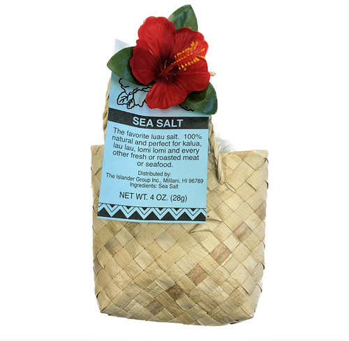 Hawaiian Salt in Aloha Lauhala Bag