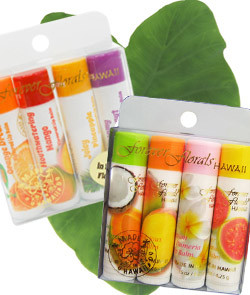 Forever Florals® Lip Balm Four Packs, both Island Originals and Island Flavors