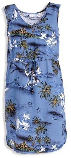 Women's Aloha Dress – Blue Surf
