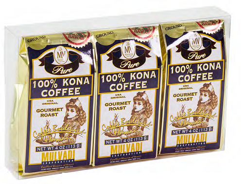 Mulvadi 100% Kona Coffee - Gift Set of Three