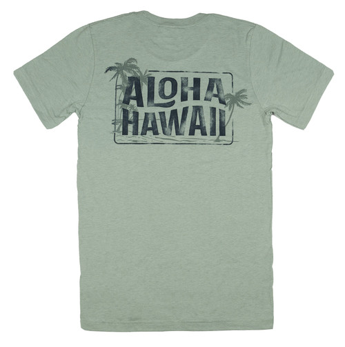 Vintage Dyed Tee - Beach HAWAII in Mint Heather color