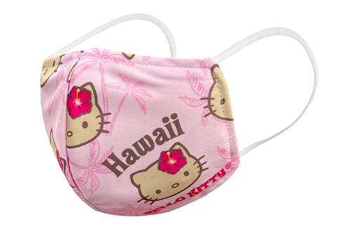 Sanrio Fabric Cool Mask in Hello Kitty Palms design