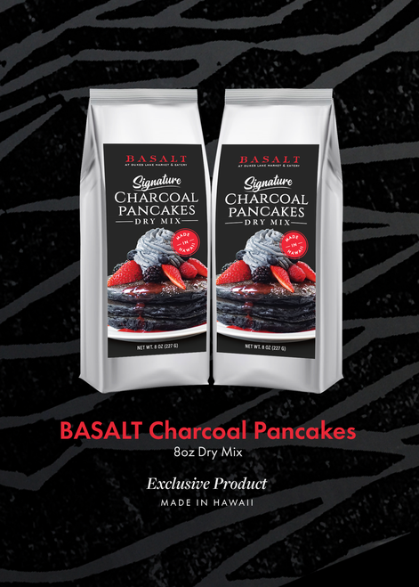 Charcoal Pancake Mix created by Basalt Waikiki -- ABC Exclusive & Made in Hawaii