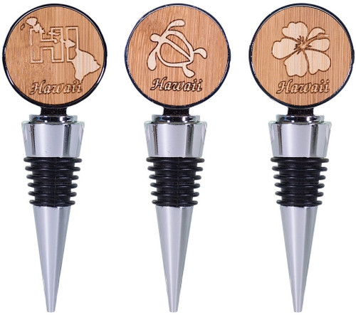 3 Bamboo Wine Stoppers