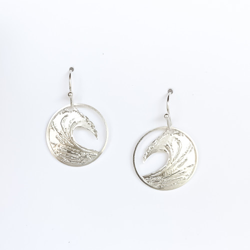 Liv-N-Aloha® Silver Wave Earrings