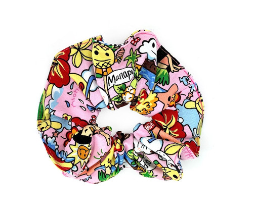 Island Style Scrunchie - Island Fun in Pink design