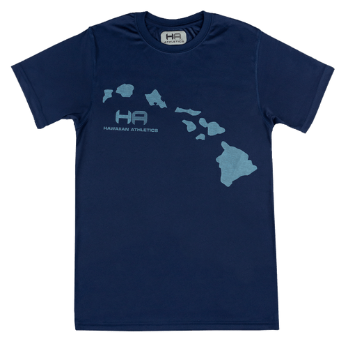 Hawaiian Athletics® Sports Tees - Islands in Navy color