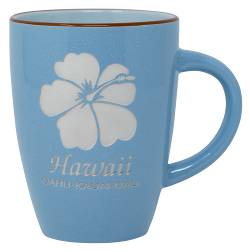 Hawaiian Island Collection Mug - Hibiscus: Light Blue