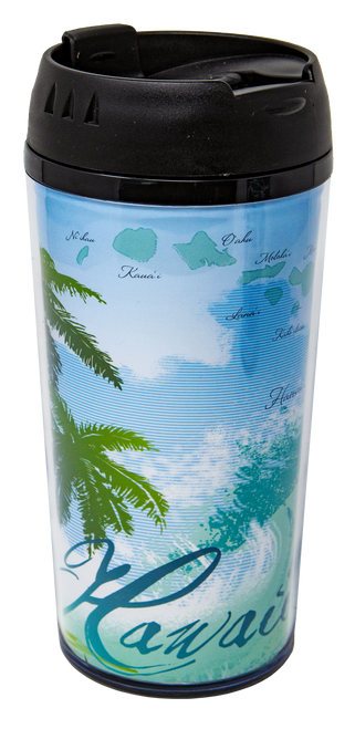 Hawaiian Design Travel Mug: Island Waves