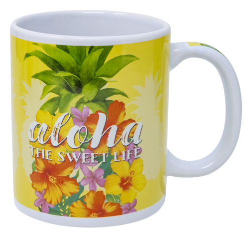 Hawaiian Design Ceramic Mug: Sweet Life