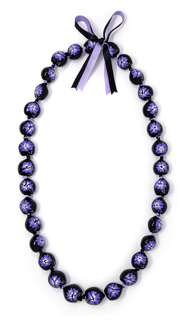 果物 coco lei Kukui Nut Lei - Painted: Pink